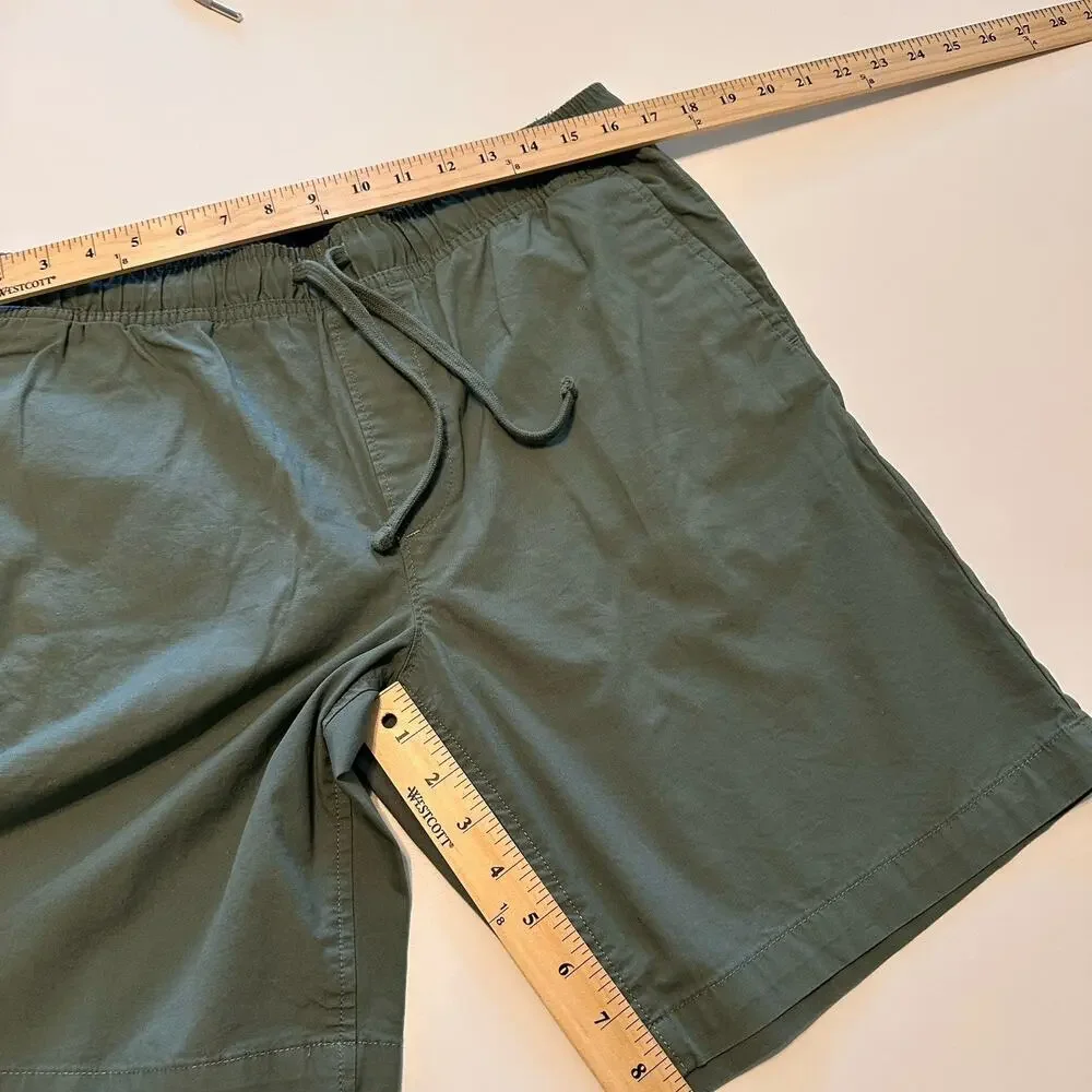 Banana Republic Men’s Olive Green Drawstring Shorts Size M Casual 8” Inseam